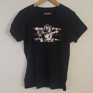 True Religion Black Tee with Graphic Design
